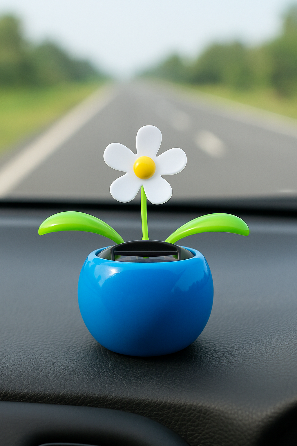 Swinging Solar Power Flip Flap Flower Decor Gift|Beautiful Car and Home Decoration Solar Power Dancing Flower|No Battery Required|for Car Dashboard, Home & Office - Image 3