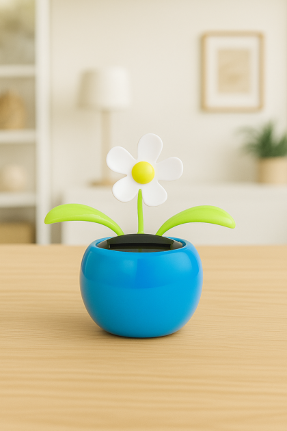 Swinging Solar Power Flip Flap Flower Decor Gift|Beautiful Car and Home Decoration Solar Power Dancing Flower|No Battery Required|for Car Dashboard, Home & Office