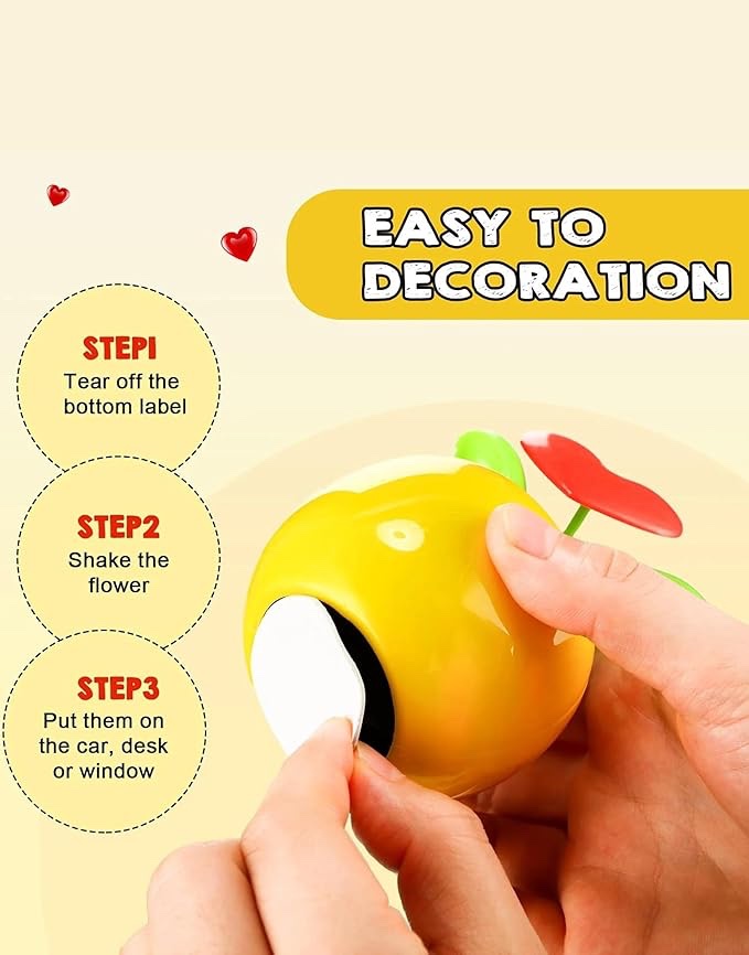 Swinging Solar Power Flip Flap Flower Decor Gift|Beautiful Car Decoration Solar Power Dancing Flower|No Battery Required|for Car Dashboard, Home & Office - Image 3